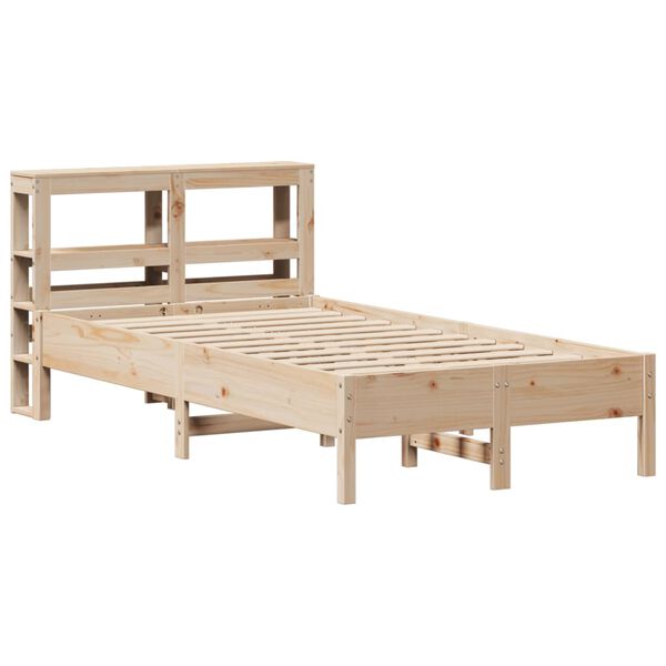 vidaXL Estructura de cama sin colch&oacute;n madera maciza de pino 100x200 cm