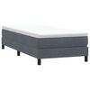 vidaXL Cama box spring con colch&oacute;n terciopelo gris oscuro 80x220 cm