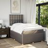 vidaXL Cama box spring con colch&oacute;n tela gris taupe 120x200 cm