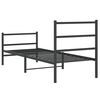 vidaXL Estructura cama sin colchón con estribo metal negro 80x200 cm