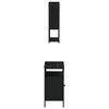 vidaXL Juego de muebles de ba&ntilde;o 2 pzas madera contrachapada negro