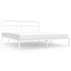 vidaXL Estructura cama sin colch&oacute;n con cabecero metal blanco 200x200cm