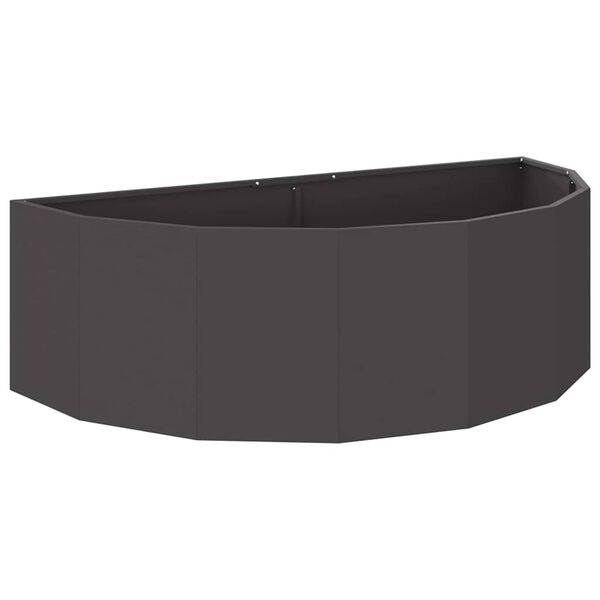vidaXL Jardinera Negro 120 x 60 x 35 cm Acero