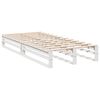 vidaXL Cama con estanter&iacute;a sin colch&oacute;n madera maciza blanca 75x190 cm
