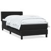 vidaXL Cama box spring con colch&oacute;n cuero sint&eacute;tico negro 90x210 cm