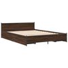 vidaXL Cama con cajones madera de ingenier&iacute;a marr&oacute;n roble 150x200 cm