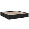 vidaXL Estructura de cama madera de ingenier&iacute;a negra 200x200 cm