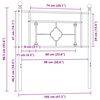vidaXL Cabecero de repuesto de metal negro 100 cm