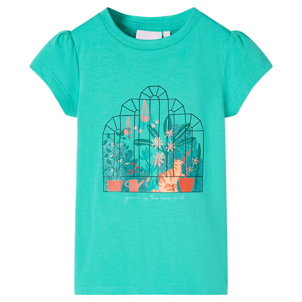 Camiseta infantil verde menta 116