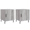 vidaXL Mesitas noche 2 uds madera ingenier&iacute;a gris Sonoma 40x40x50 cm