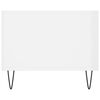 vidaXL Mesa de centro madera contrachapada blanco brillo 90x50x40 cm
