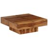 vidaXL Mesa de centro de madera maciza de acacia 80x80x30 cm