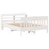 vidaXL Estructura de cama sin colch&oacute;n madera de pino blanca 150x200 cm