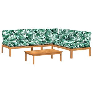 vidaXL Set de sof&aacute;s de palets de jard&iacute;n y cojines 4 pzas madera acacia