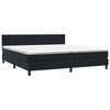 vidaXL Cama box spring con colch&oacute;n terciopelo negro 200x210 cm