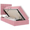 vidaXL Cama de almacenamiento LED con colch&oacute;n Rosa 100 x 200 cm