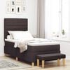 vidaXL Cama tipo Box Spring con colch&oacute;n Marr&oacute;n oscuro 80 x 200 cm tela