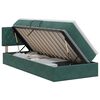 vidaXL Cama con almacenamiento Verde oscuro 90 x 200 cm Terciopelo