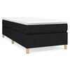 vidaXL Estructura de cama con somier tela negro 90x190 cm