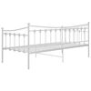 vidaXL Estructura de sof&aacute; cama sin colch&oacute;n metal blanco 90x200 cm