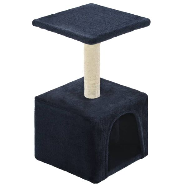 vidaXL Rascador para gatos con poste de sisal 55 cm azul oscuro