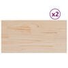 vidaXL Tablero de mesa rectangular 2 uds madera de pino 80x40x2,5 cm