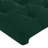 vidaXL Estructura cama sin colch&oacute;n terciopelo verde oscuro 140x190 cm