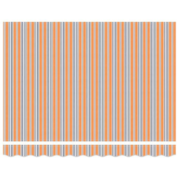 vidaXL Toldo Retráctil Azul y Naranja 300 x 250 cm Poliéster y metal