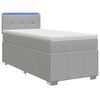 vidaXL Cama box spring con colch&oacute;n Gris Claro 90 x 200 cm Tela