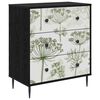 vidaXL Cajonera GOTHA Estampado de &aacute;rbol verde 66 x 36,5 x 76 cm