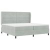 vidaXL Cama tipo Box Spring Gris Claro 200 x 200 cm Terciopelo
