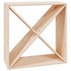 vidaXL Botellero de madera maciza de pino 62x25x62 cm