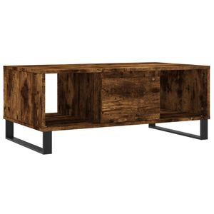 vidaXL Mesa de centro madera contrachapada roble ahumado 90x50x36,5 cm