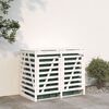 vidaXL Cobertizo doble para cubos de basura madera maciza pino blanco
