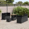 vidaXL Conjunto de sof&aacute; de jard&iacute;n 8 pcs Negro rat&aacute;n sint&eacute;tico