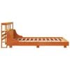 vidaXL Estructura de cama sin colchón madera maciza marrón 135x190 cm