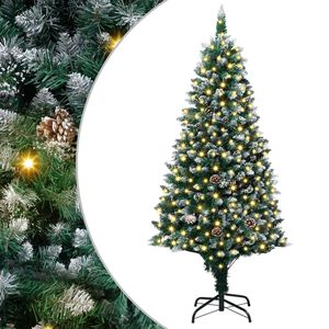 vidaXL &Aacute;rbol de Navidad artificial Verde 180 cm PVC y Acero y Pl&aacute;stico