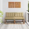vidaXL 2 Pieza Sof&aacute; intermedio de exterior Madera de Acacia S&oacute;lida