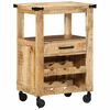 vidaXL Carro de Cocina Marr&oacute;n 55 x 40 x 80 cm Madera de mango maciza