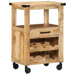 vidaXL Carro de Cocina Marr&oacute;n 55 x 40 x 80 cm Madera de mango maciza