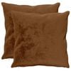 vidaXL Coj&iacute;n decorativo 2 uds. HEERLEN Marr&oacute;n Claro 55 x 55 cm Franela