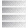 vidaXL Pelda&ntilde;o 4 uds. 80 x 20 cm Plateado Aluminio Rectangular