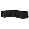 vidaXL Funda para muebles de jard&iacute;n forma de L 18 ojales 220x285x80 cm