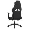 vidaXL Silla gaming con reposapiés tela verde claro y negro