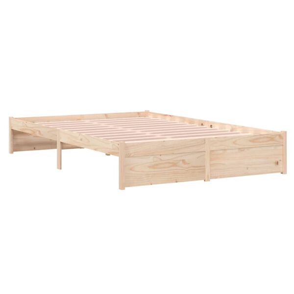 vidaXL Estructura de cama sin colch&oacute;n madera maciza 120x200 cm