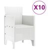 vidaXL Conjunto de Comedor de Jard&iacute;n 11 pcs Blanco Polipropileno