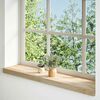 vidaXL Alf&eacute;izares de ventana 2 uds madera maciza roble sin tratar