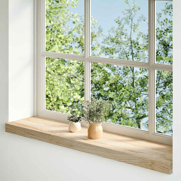 vidaXL Alf&eacute;izares de ventana 2 uds madera maciza roble sin tratar