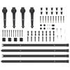 vidaXL Kit de herrajes para puertas correderas acero negro 213,5 cm