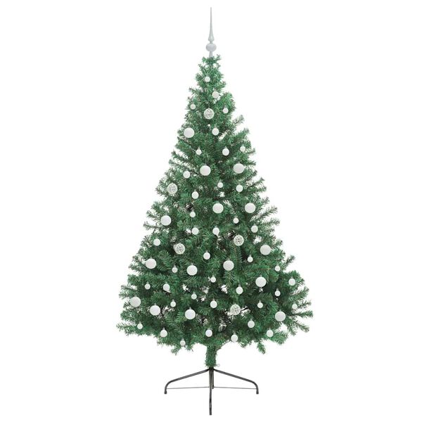 vidaXL &Aacute;rbol de Navidad Artificial Preiluminado Verde 210 cm PVC